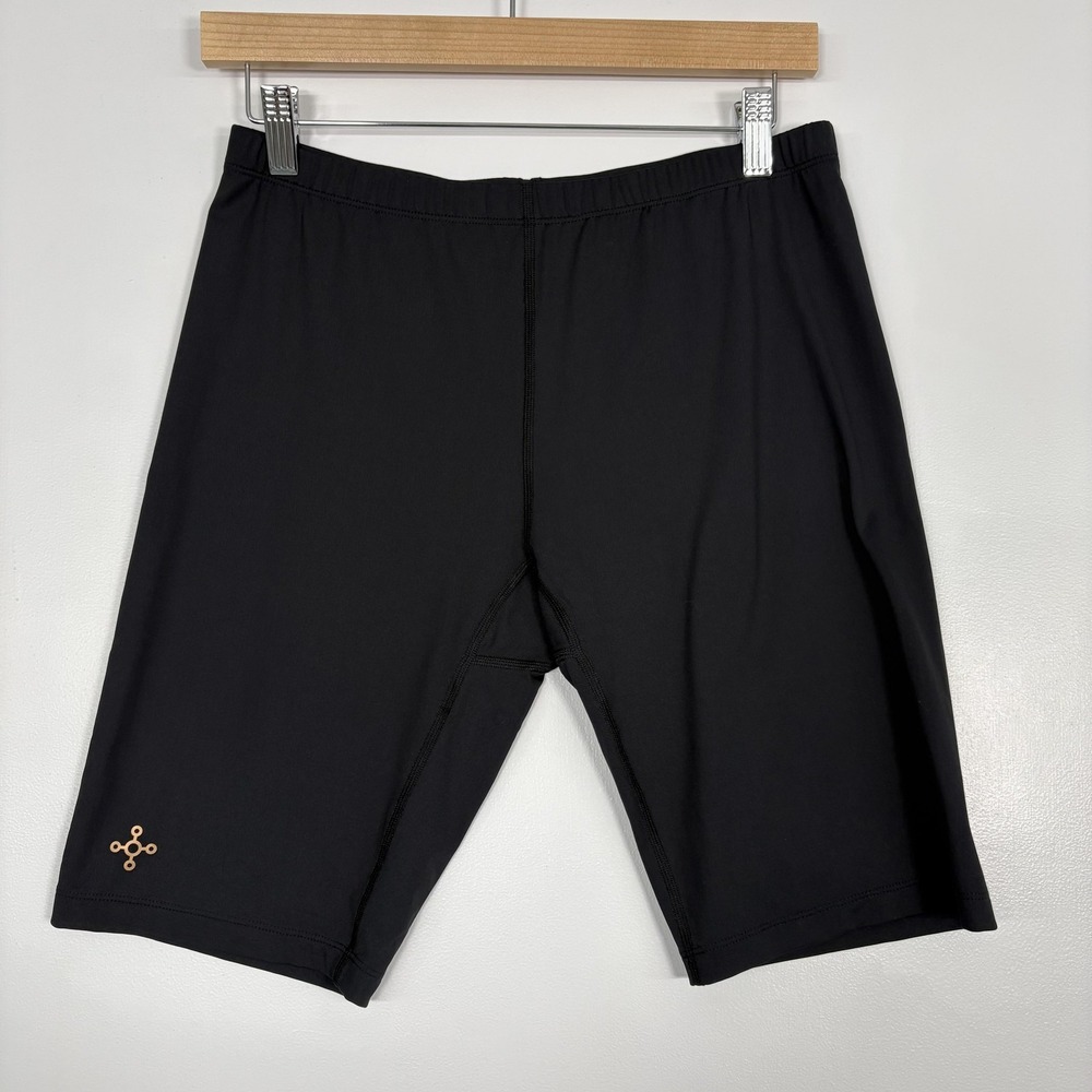 Tommie Copper Shorts Mens Large Black 9 In Compression Elastic Waist‎ Stretch